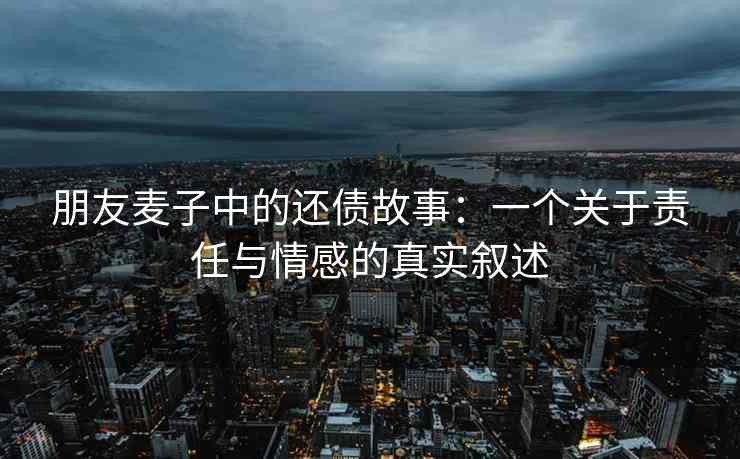 朋友麦子中的还债故事：一个关于责任与情感的真实叙述