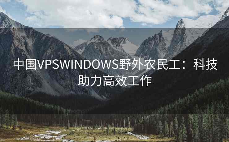 中国VPSWINDOWS野外农民工：科技助力高效工作